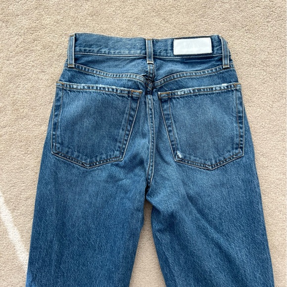Re/Done Originals 90s High Rise Loose Leg Jeans Distressed Size 24 - Picture 7 of 14